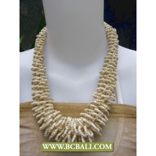 Cream Beading Chockers Necklaces Corn